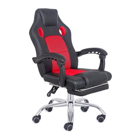 Buy COMFTY Gaming Chair & Fold-Away Footrest, Computer Chair With High ...