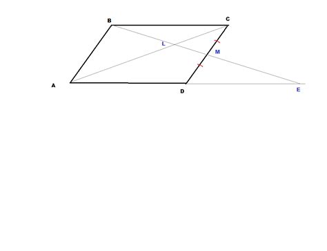 M is mid point of CD of a parallelogram ABCD. Line BM is drawn ...