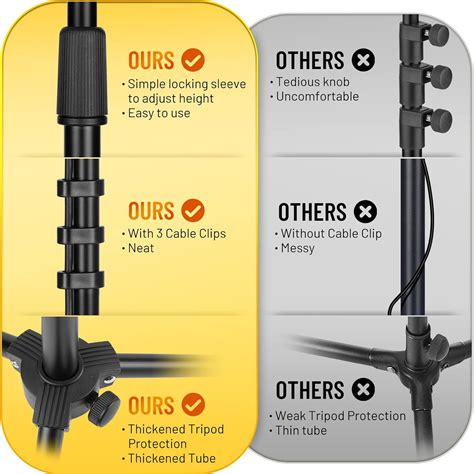 CAHAYA Dual-use Tripod Microphone Stand Boom Arm Floor Mic Stand ...