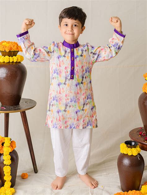 Pink Kota Cotton Kurta with Pants- Set of 2