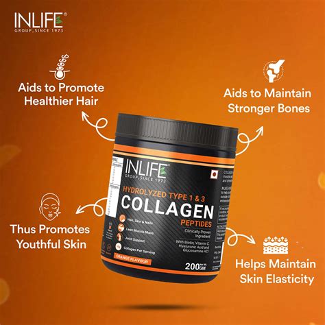 Buy INLIFE HYDROLYZED COLLAGEN PEPTIDES POWDER SUPPLEMENTS TYPE 1 AND 3 ...