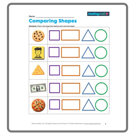 Math Shapes Worksheet 的图像结果