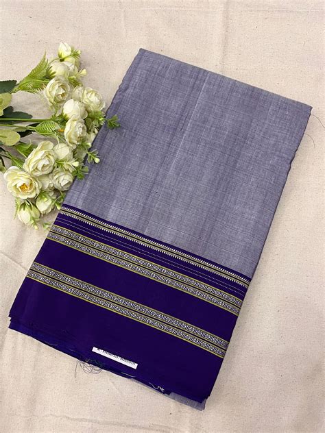 Denim Purple Ilkal Saree – The Loom Store
