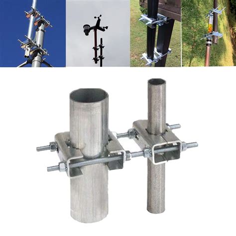 Buy Mast connector,Double Antenna Mast Clamp Jaw Block with Bolts Anti ...