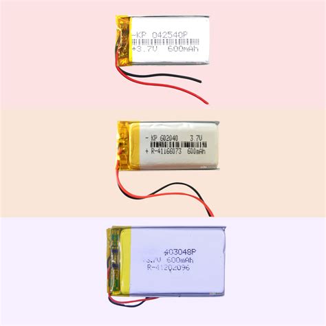 KP 3.7V 600mAh LiPo Battery | Single Cell Lithium Polymer Pack