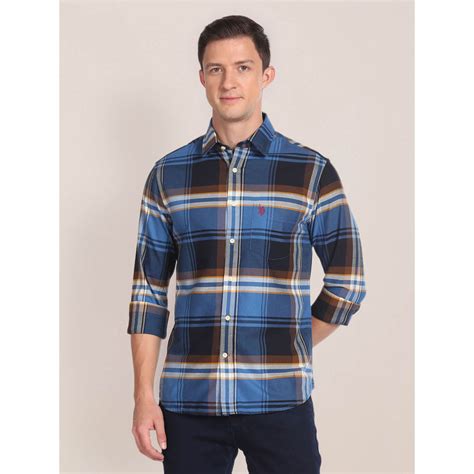 Buy U.S. POLO ASSN. Plaid Check Cotton Oxford Shirt Online