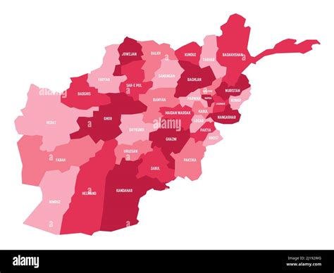 Afghanistan - regional map of provinces Stock Vector Image & Art - Alamy