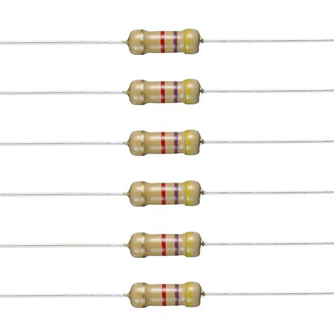 BOJACK 47K Ohm Resistors 1/2 W ±5% Carbon Film Single Resistor (Pack of ...