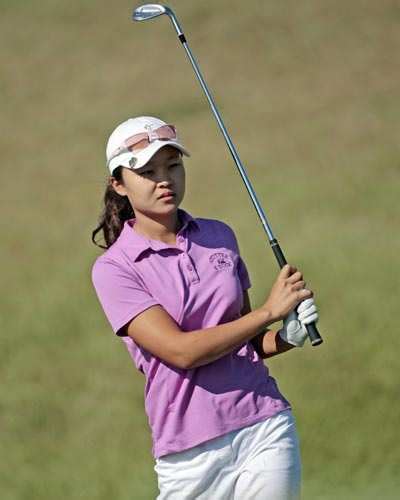 Lorena Ochoa of Mexico hits to the 11th green during first round play ...