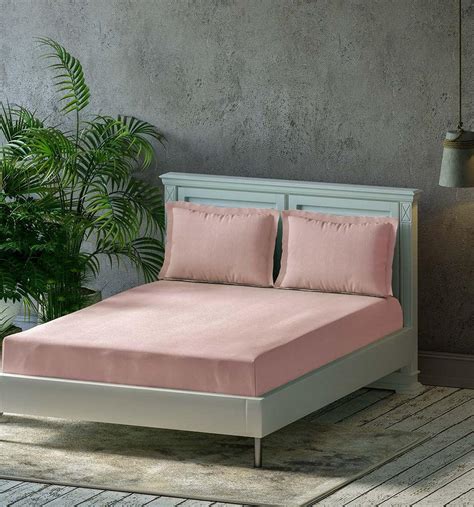 300TC 100% Cotton Plain Flat Bedsheet with Pillow Covers – Trance Home ...