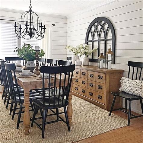 37 Elegant Farmhouse Dining Room Decor Ideas | ARA HOME