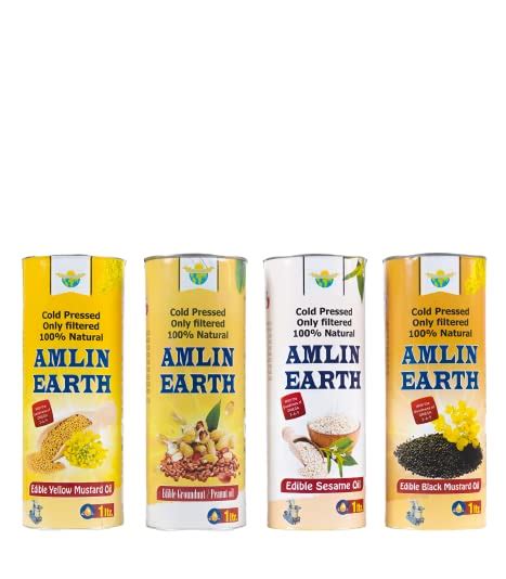 AMLIN EARTH Cold Pressed Sesame, Groundnut,Yellow Mustard,Black Mustard ...