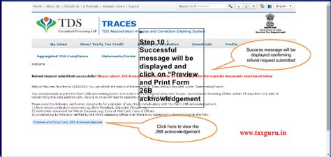 E-Tutorial on Request for 26QB Refund