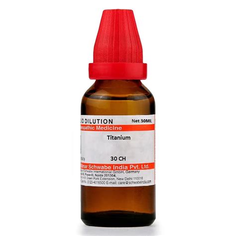 Buy Dr.Willmar Schwabe Titanium 30 CH Dilution, 30 ml | 19 Minutes ...