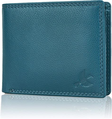 Buy HORNBULL Men's Stella Aqua Blue Leather Wallet | Branded Leather ...