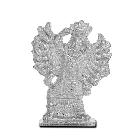 Buy P.N.Gadgil Jewellers Silver Bhariv Saptashrungi Devi Murti Online ...