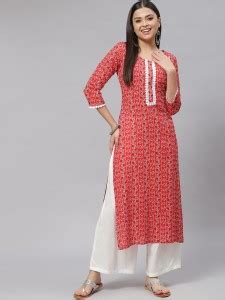 Baju Bandh Women Floral Print Straight Kurta - Buy Baju Bandh Women ...