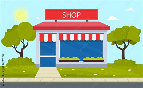 Front View of a Shop Vector 的图像结果