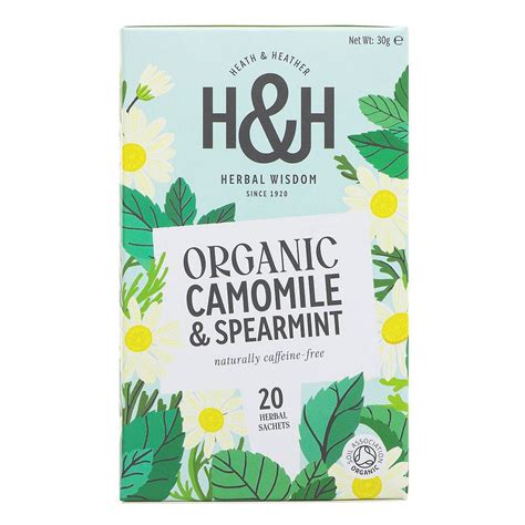 Organic Chamomile Spearmint Tea in 20bags from Heath and Heather