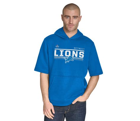Men's NFL Combine Detroit Lions Short Sleeve Fleece Hoodie, Sizes S-3XL ...