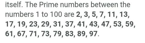 what are the prime numbers between 2 and 100 explain one by one ...