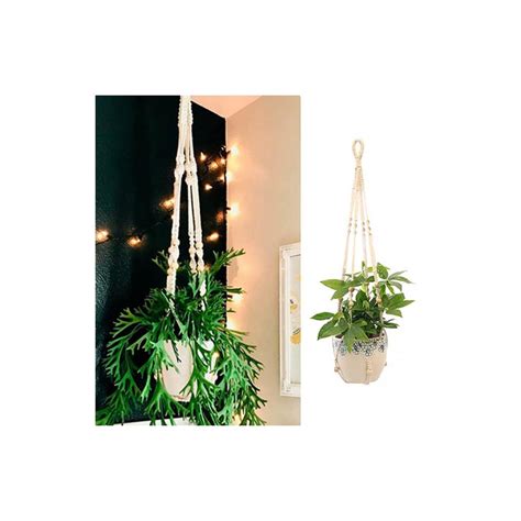 Buy 90cm 2 pcs Indoor Plant Hanging Macrame Flower Pot Hanging Macrame ...