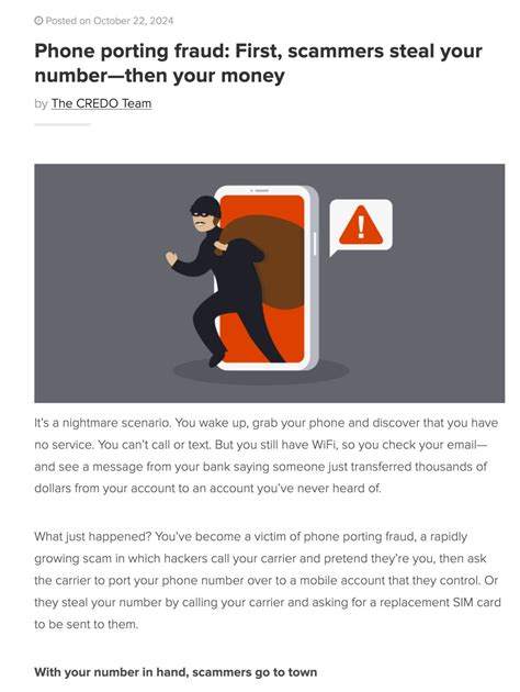 Reuben J. on LinkedIn: Phone porting fraud: Scammers steal your phone ...