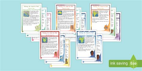 Performing Arts Around the World Fact Sheets (teacher made)