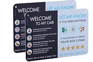 Rideshare Car Acrylic Sign 2-Pack — Better Customer Relations, Higher ...