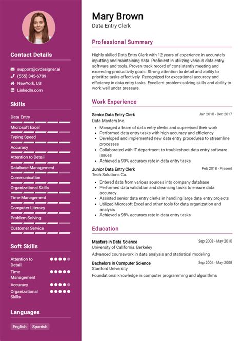 Image result for Data Entry Resume Examples