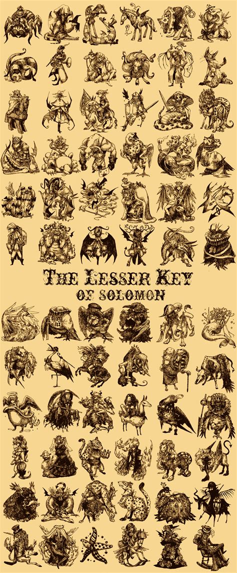 Another illustrations of the 72 Goetic demons. | Demonology, Monster ...