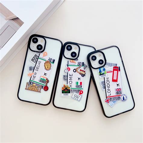 Cities Boarding Pass Designer Impact Proof Silicon Case for iPhone ...