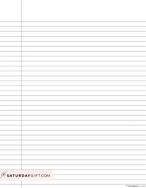 Lined Paper Printable Templates - 38 Free Printables | SaturdayGift