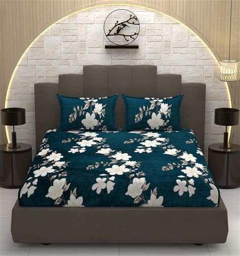 Buy RD TREND Cotton King Size Elastic Fitted Double Bedsheet (72 X 78 X ...