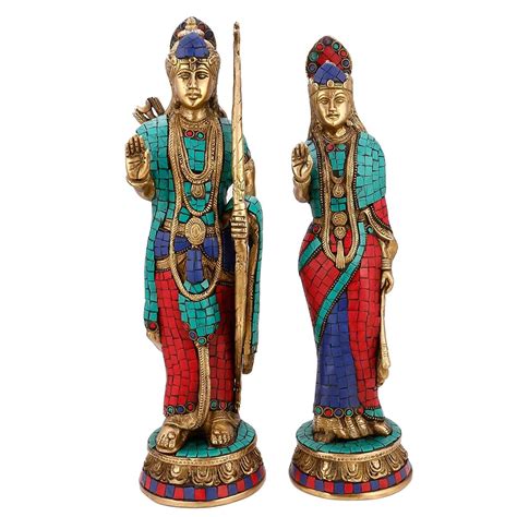 Buy 15 inch Large Ram Darbar Statue Perfect Hindu God Figurine Lord Ram ...
