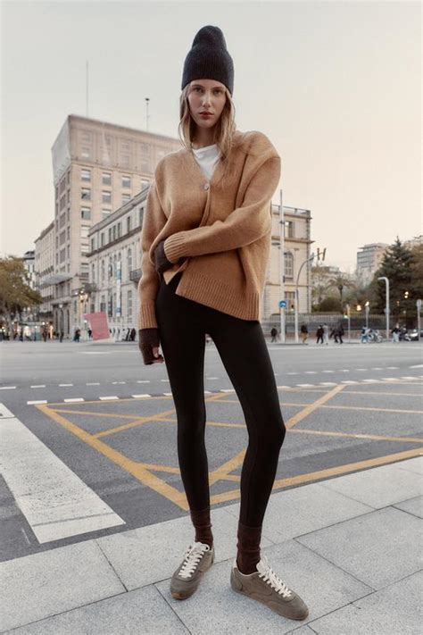 OVERSIZE WOOL BLEND CARDIGAN - Dark camel | ZARA India