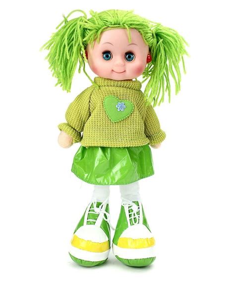 VGRASSP Beautiful Fluffy Smiling Wool Doll Toy for Girls with Lights ...