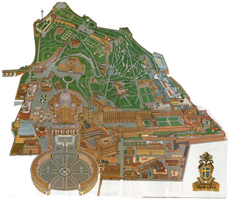 Panoramic map of Vatican. Vatican panoramic map | Vidiani.com | Maps of ...