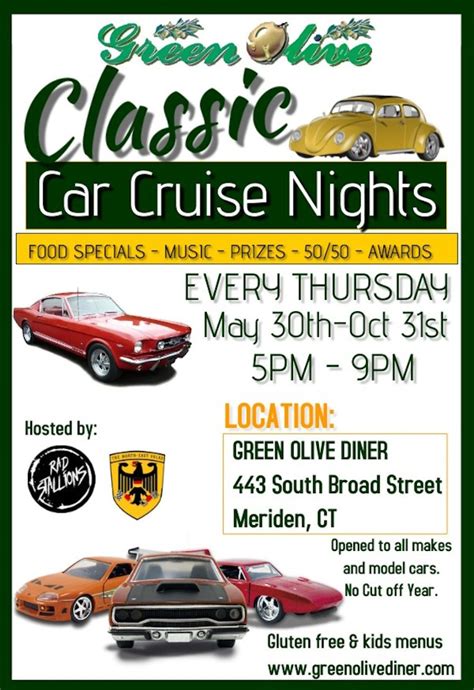 Classic Car Cruise Night at Green Olive Diner, Green Olive Diner ...