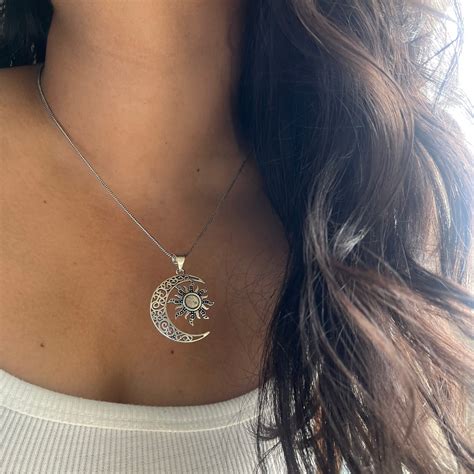 Sun-Moon Pendant & Chain – The Nomad Vibes