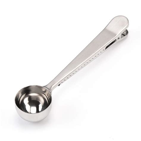 Stainless steel coffee measuring spoon with clip, measuring spoon, milk ...