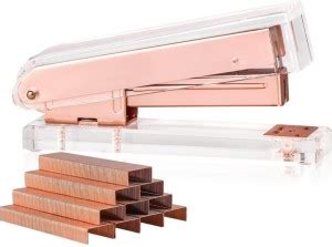 Flipkart.com | Crystal Divine Clear Acrylic Stapler Rose Gold standard ...