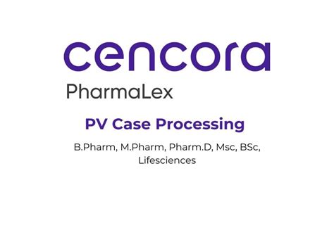 Cencora Hiring Senior Specialist Case Processing (ICSR ...