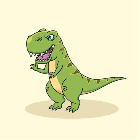 Cartoon Tyrannosaurus wütend Tiervektorillustration | Premium Vektor