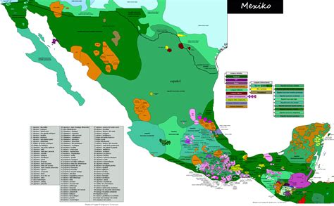 Linguistic map of Mexico Language Map, Historical Maps, World Cultures ...