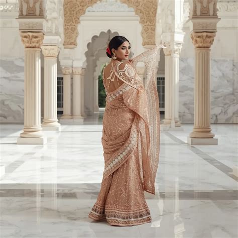 Viral AI Prompt Realistic Face Indian Woman Pastel Saree Glow | Saree ...