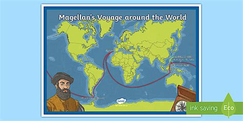 Ferdinand Magellan Explorer Map (teacher made) - Twinkl