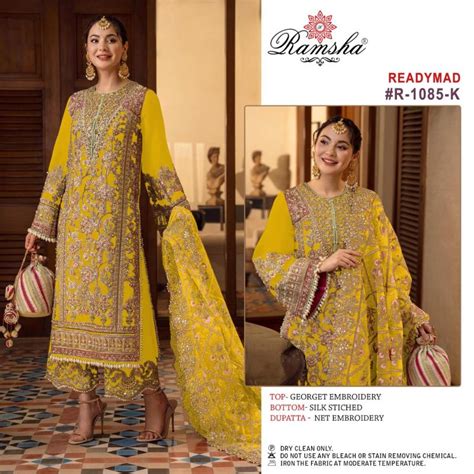 Ramsha R 1085 K To N Ready Made Pakistani Salwar Suits