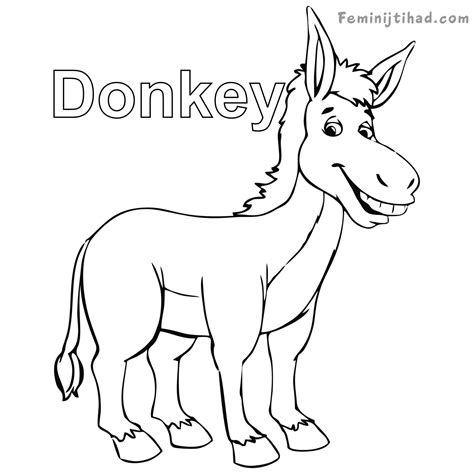 Free Printable Donkey Coloring Pages Coloring Pages