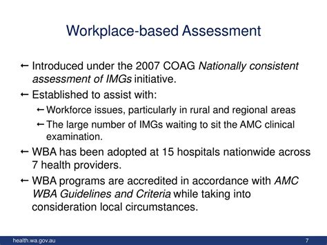 PPT - WA Health workplace-based assessment for international medical ...